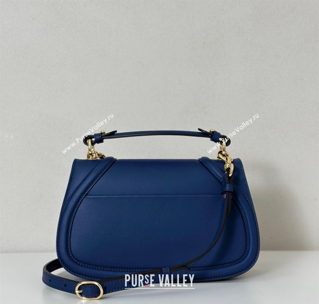 Gucci Blondie leather medium top handle bag Dark Blue 2025 815714 (DLH-250701021)