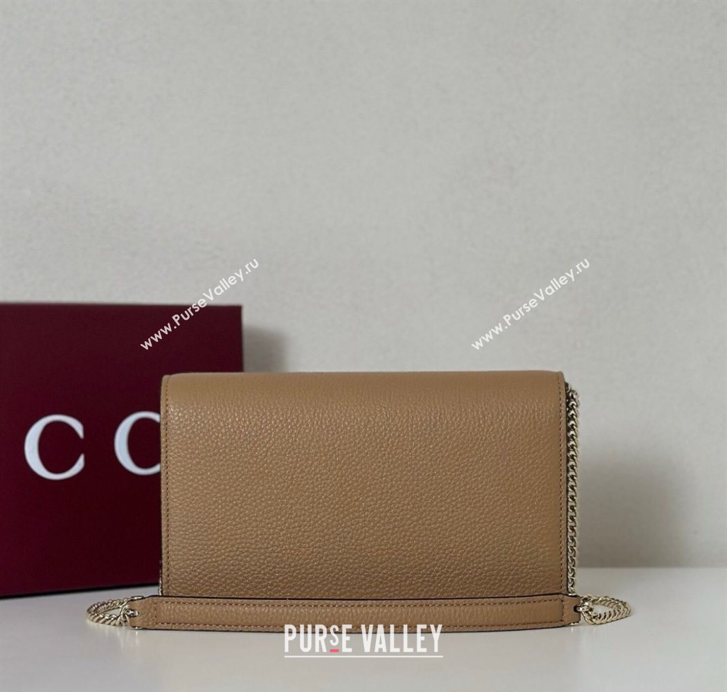 Gucci Dionysus wallet on chain in grainy leather Beige 2025 837373 (DLH-250630089)