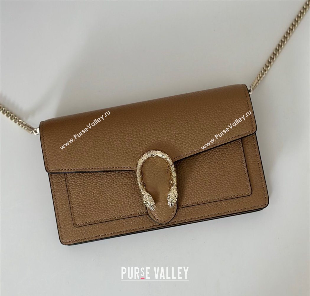 Gucci Dionysus wallet on chain in grainy leather Beige 2025 837373 (DLH-250630089)