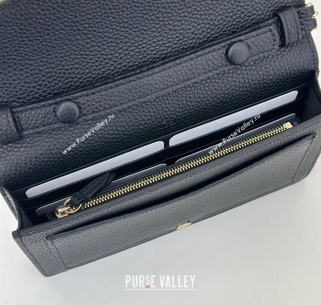 Gucci Dionysus wallet on chain in grainy leather Black 2025 837373 (DLH-250630090)