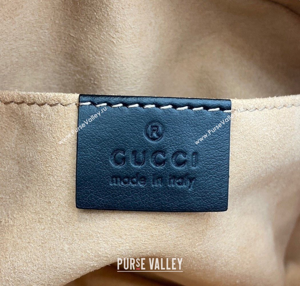 Gucci GG Marmont Leather Mini Camera Bag Black 2025 448065 (DLH-250630092)