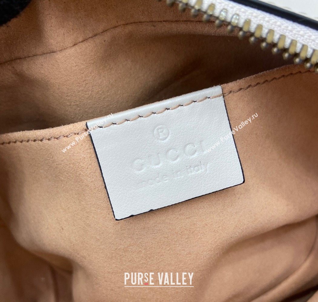 Gucci GG Marmont Leather Mini Camera Bag Light Grey 2025 448065 (DLH-250630093)