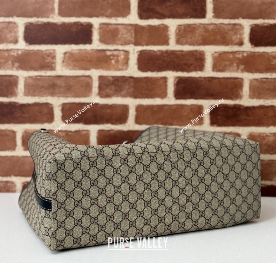 Gucci GG Canvas Emblem Maxi Tote Bag Beige/Black 2025 815212 (DLH-250630074)