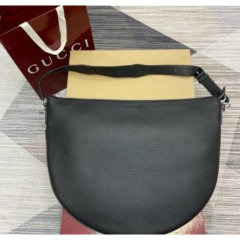 Gucci Mens B Large shoulder bag in grainy leather Black 2025 800194 (DLH-250630099)