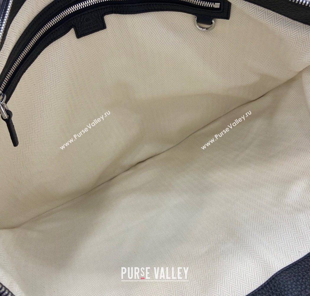 Gucci Mens B Large shoulder bag in grainy leather Black 2025 800194 (DLH-250630099)