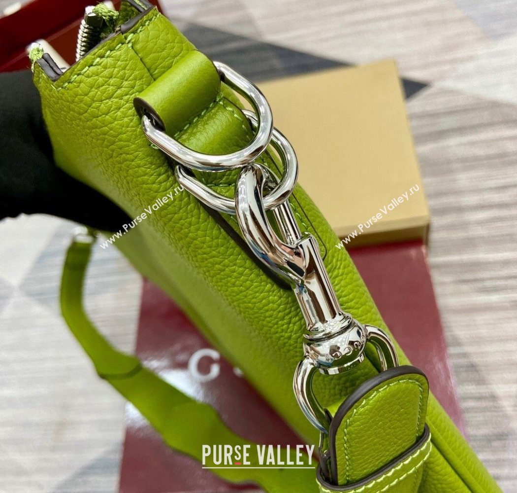 Gucci Mens B Large shoulder bag in grainy leather Green 2025 800194 (DLH-250630101)