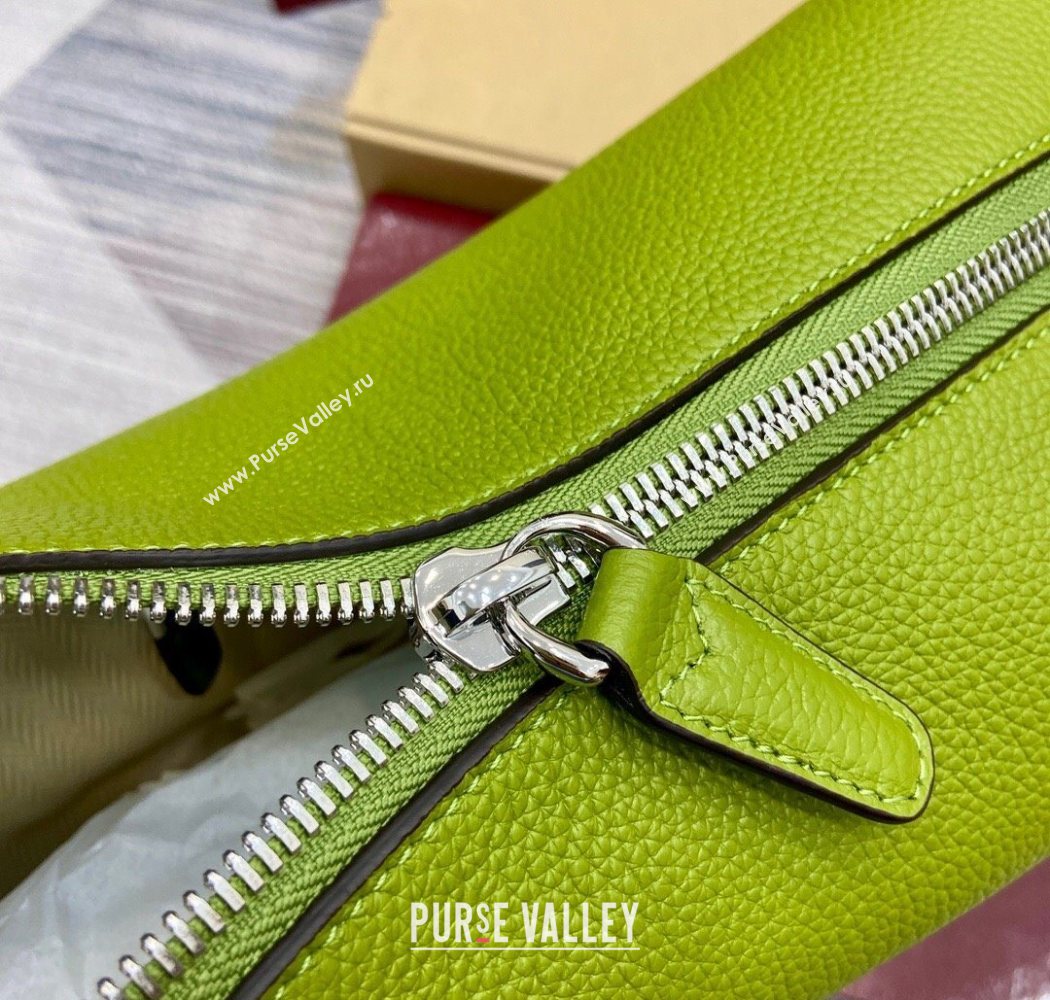 Gucci Mens B Large shoulder bag in grainy leather Green 2025 800194 (DLH-250630101)