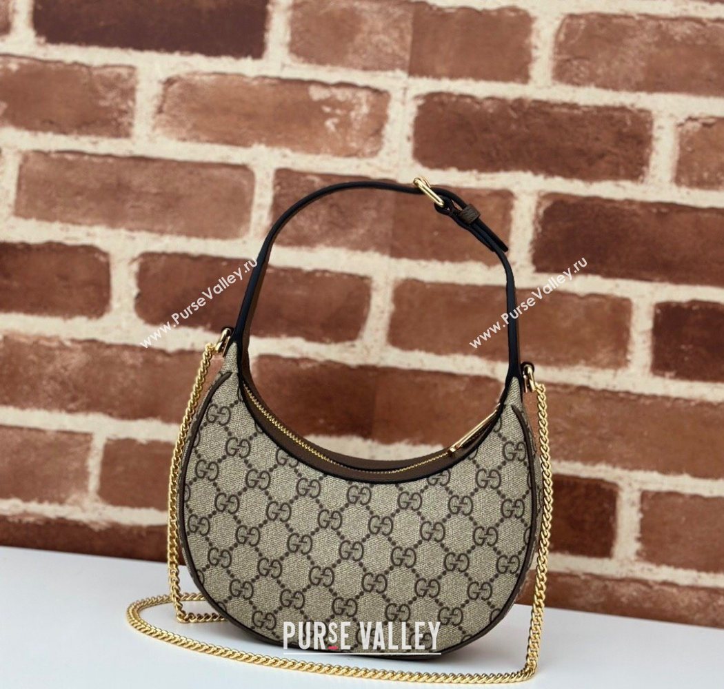 Gucci GG Canvas Hobo Shoulder Bag Beige/Brown 2025 772308 (DLH-250630075)