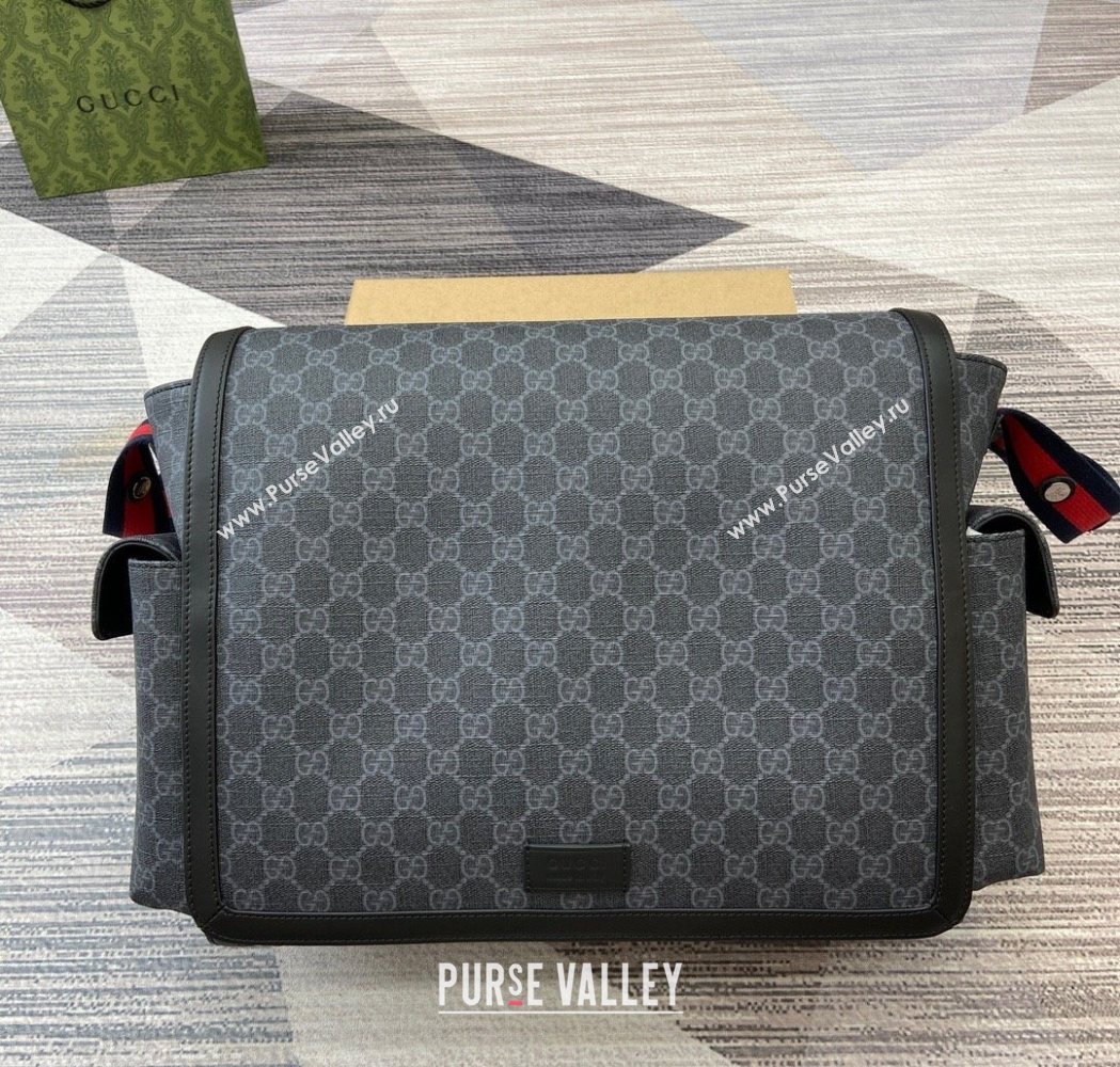 Gucci Large changing bag in GG Canvas Black 2025 495909 (DLH-250630105)