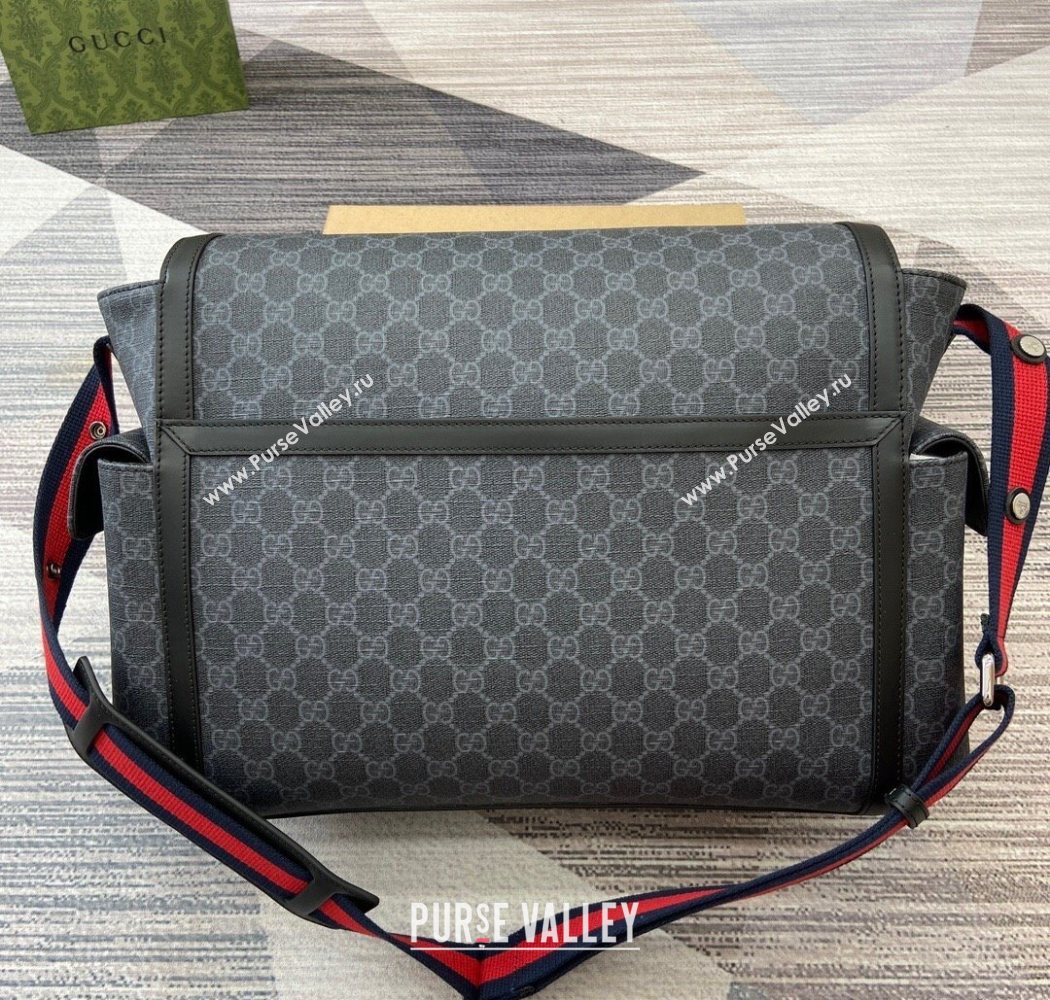 Gucci Large changing bag in GG Canvas Black 2025 495909 (DLH-250630105)