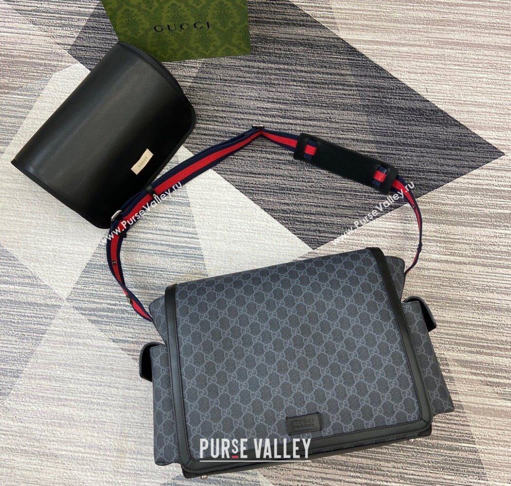 Gucci Large changing bag in GG Canvas Black 2025 495909 (DLH-250630105)
