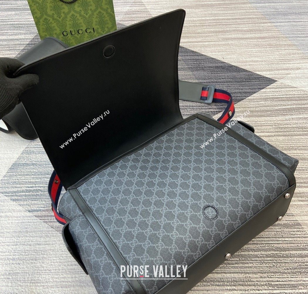 Gucci Large changing bag in GG Canvas Black 2025 495909 (DLH-250630105)