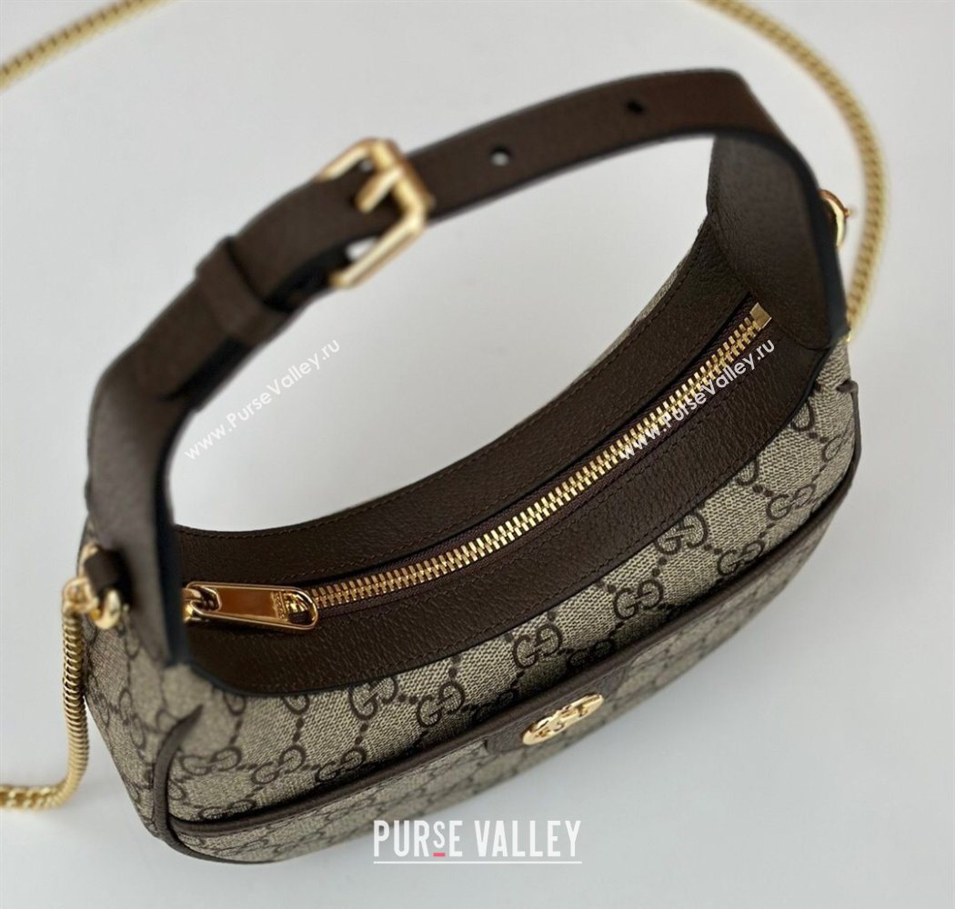 Gucci GG Canvas Hobo Shoulder Bag Beige/Brown 2025 772308 (DLH-250630075)