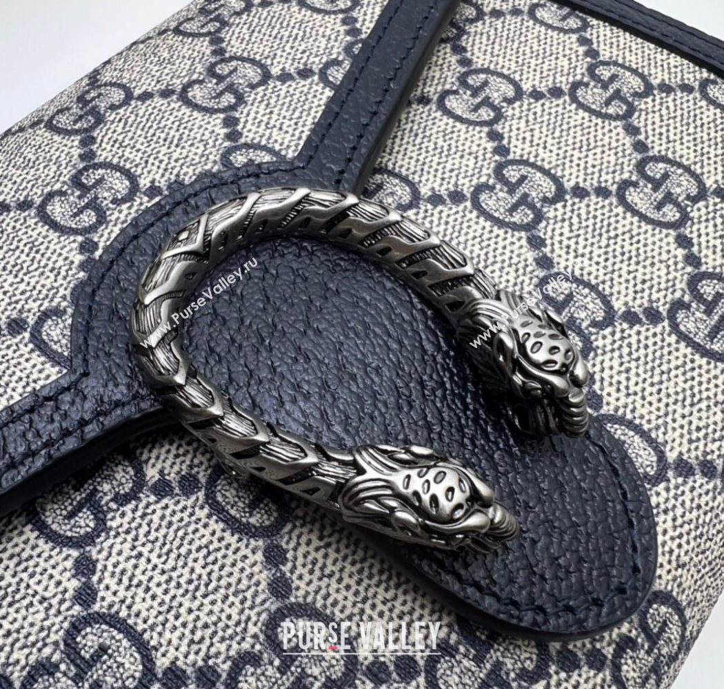 Gucci Dionysus GG Canvas Chain Wallet 401231 Beige/Blue 2025 (DLH-250630076)
