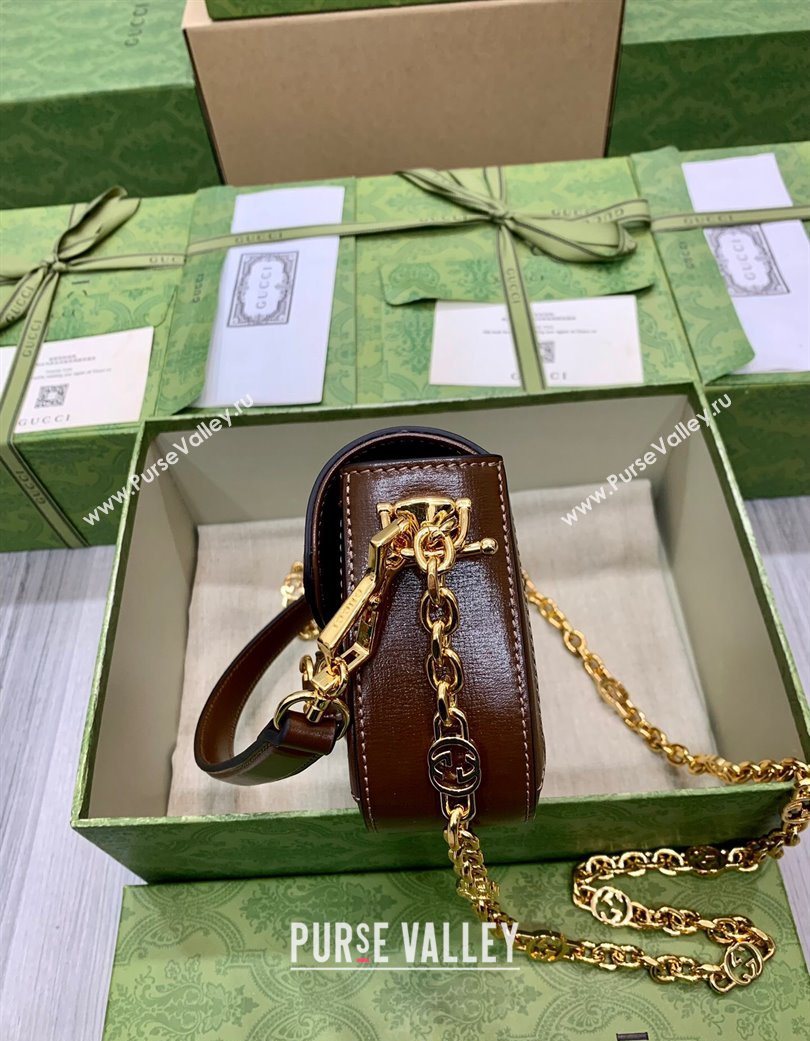 Gucci Horsebit 1955 small shoulder bag in GG Canvas and Leather Beige/Brown 2025 735178 (DLH-250630117)