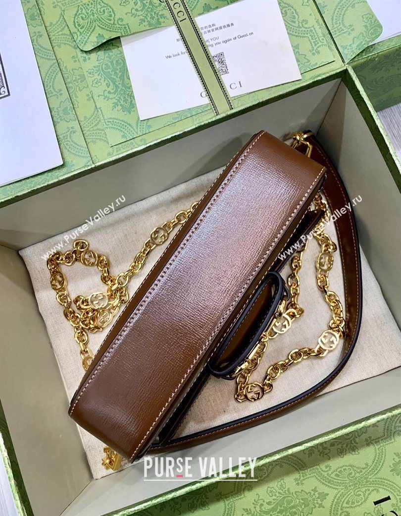 Gucci Horsebit 1955 small shoulder bag in GG Canvas and Leather Beige/Brown 2025 735178 (DLH-250630117)