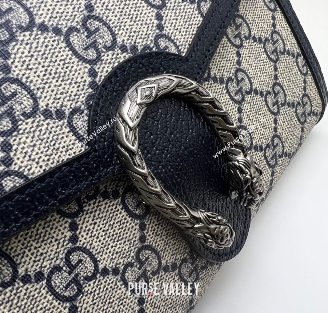 Gucci Dionysus GG Canvas Chain Wallet 401231 Beige/Blue 2025 (DLH-250630076)