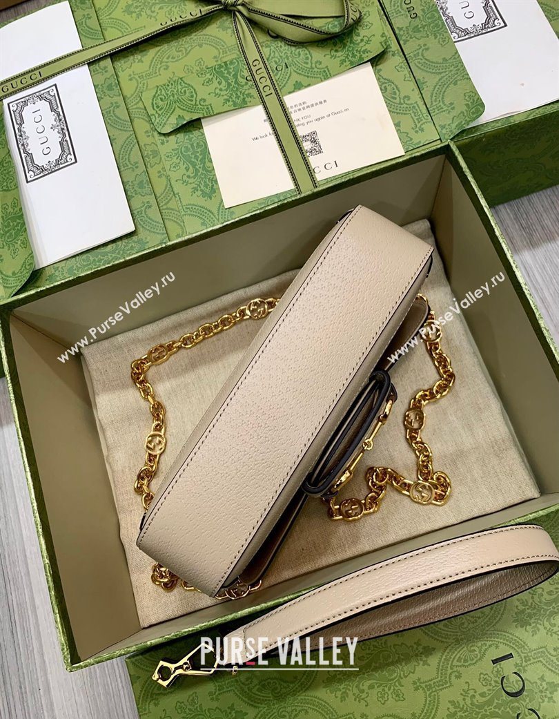 Gucci Horsebit 1955 small shoulder bag in GG Canvas and Leather Oatmeal/Beige 2025 735178 (DLH-250630118)