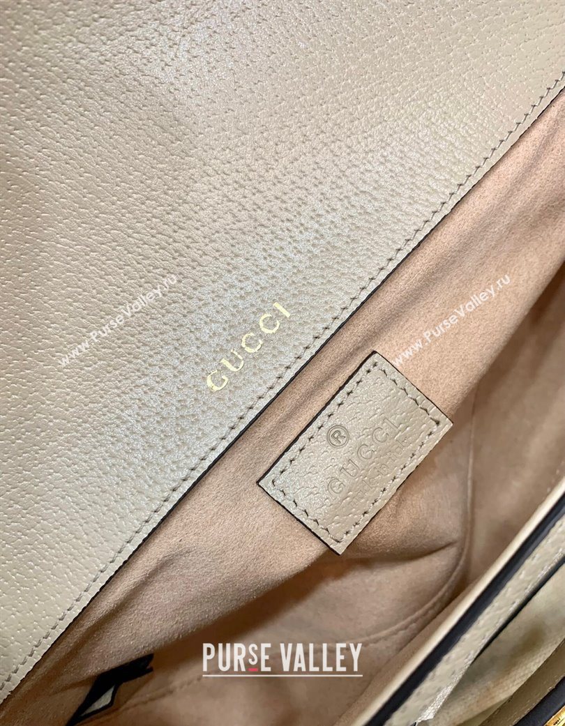 Gucci Horsebit 1955 small shoulder bag in GG Canvas and Leather Oatmeal/Beige 2025 735178 (DLH-250630118)