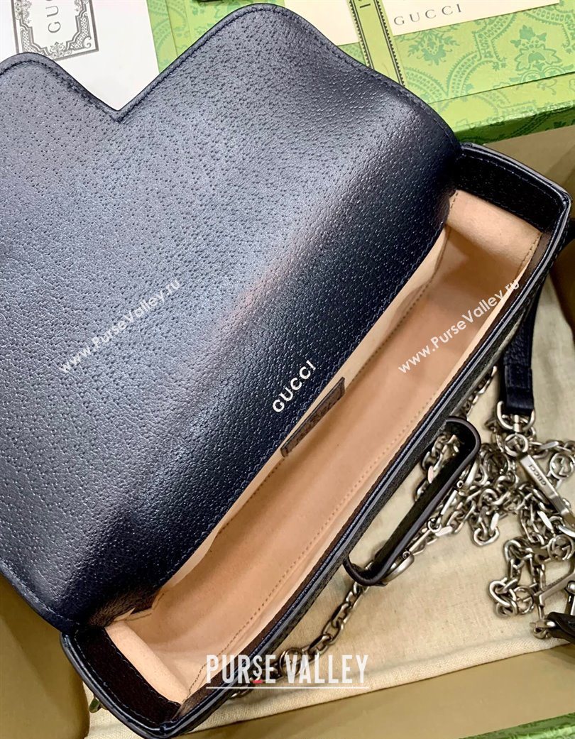 Gucci Horsebit 1955 small shoulder bag in GG Canvas and Leather Beige/Blue 2025 735178 (DLH-250630119)