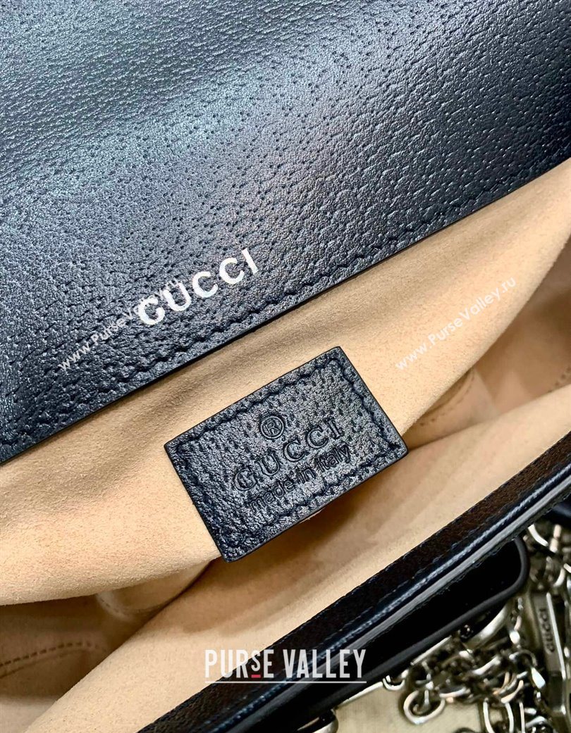 Gucci Horsebit 1955 small shoulder bag in GG Canvas and Leather Beige/Blue 2025 735178 (DLH-250630119)