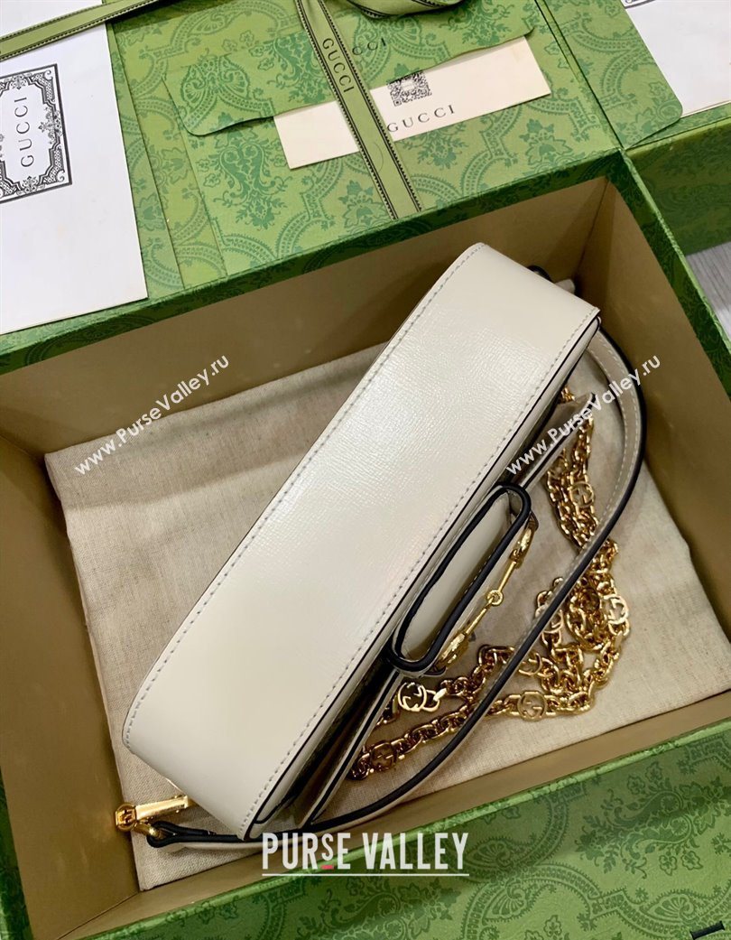 Gucci Horsebit 1955 small shoulder bag in GG Canvas and Leather Beige/White 2025 735178 (DLH-250630120)