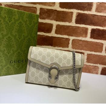 Gucci Dionysus GG Canvas Chain Wallet 401231 Oatmeal/Beige 2025 (DLH-250630077)