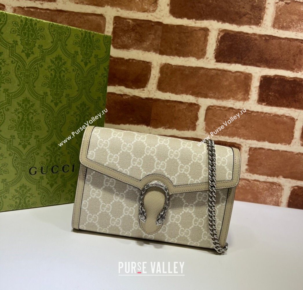 Gucci Dionysus GG Canvas Chain Wallet 401231 Oatmeal/Beige 2025 (DLH-250630077)