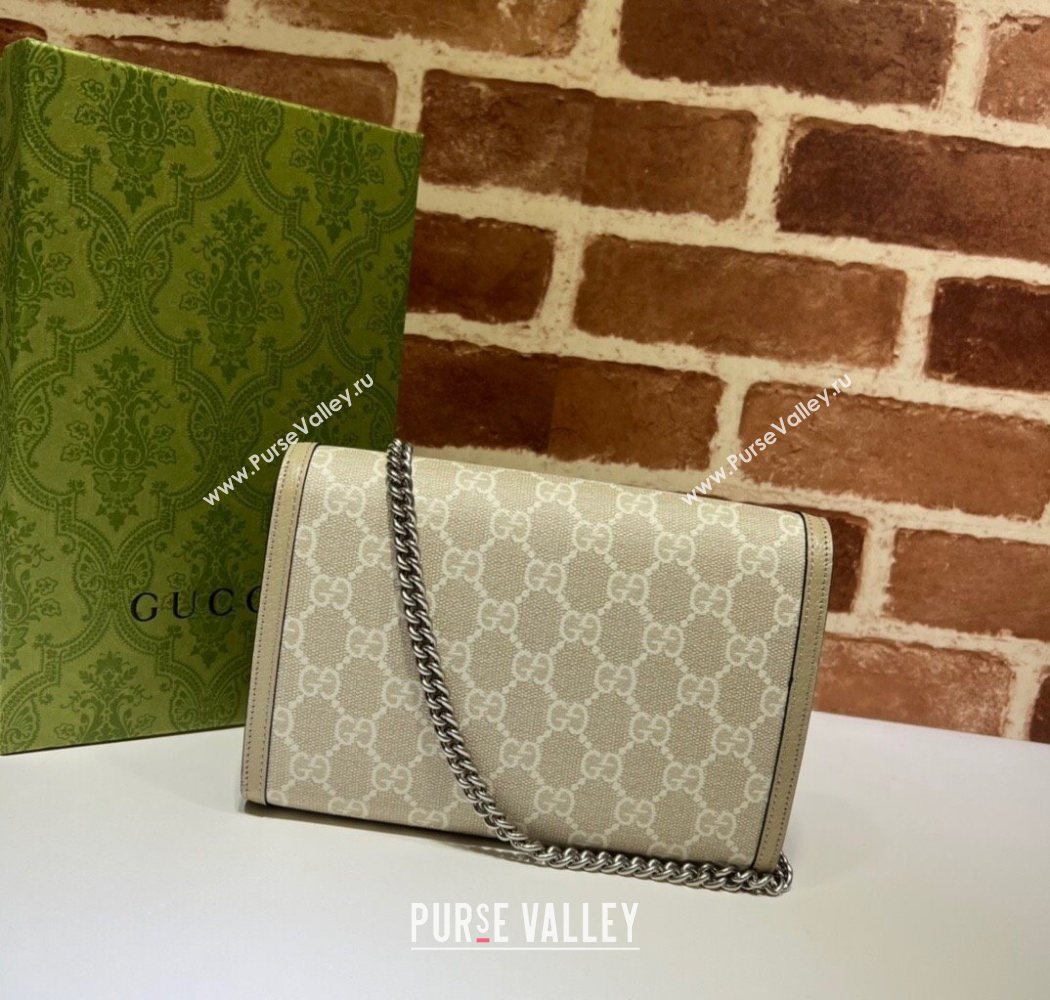 Gucci Dionysus GG Canvas Chain Wallet 401231 Oatmeal/Beige 2025 (DLH-250630077)