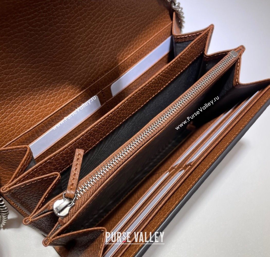 Gucci Dionysus GG Denim Chain Wallet 401231 Blue 2025 (DLH-250630079)