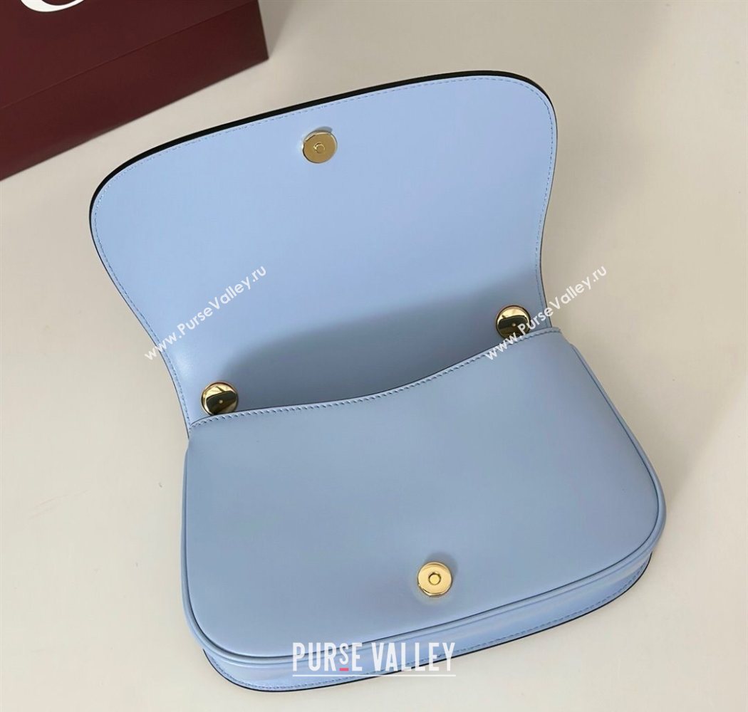 Gucci Blondie leather medium top handle bag Light Blue 2025 815714 (DLH-250701020)