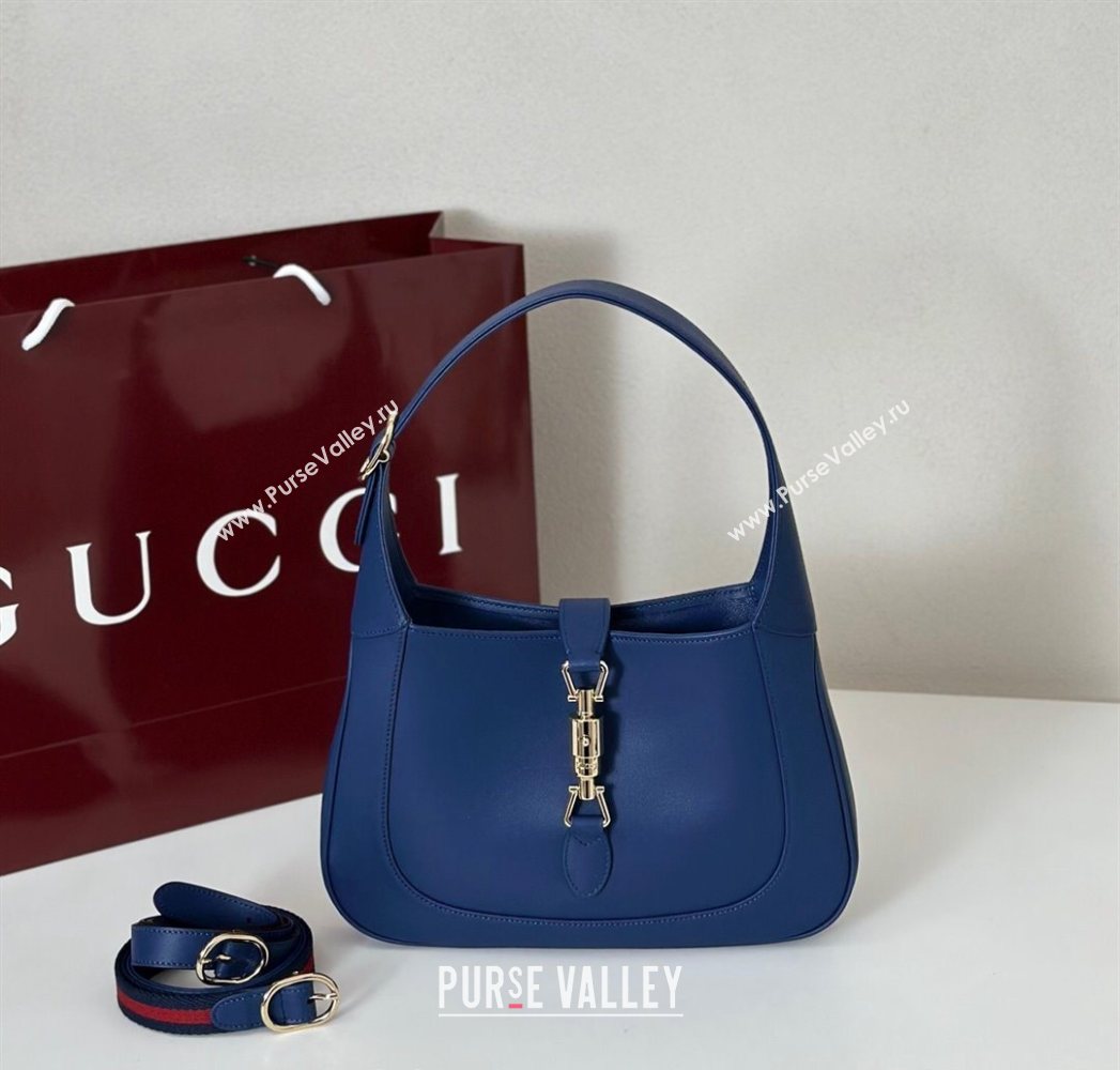 Gucci Jackie 1961 medium bag in Smooth Leather Dark Blue 2025 810232 (DLH-250701027)