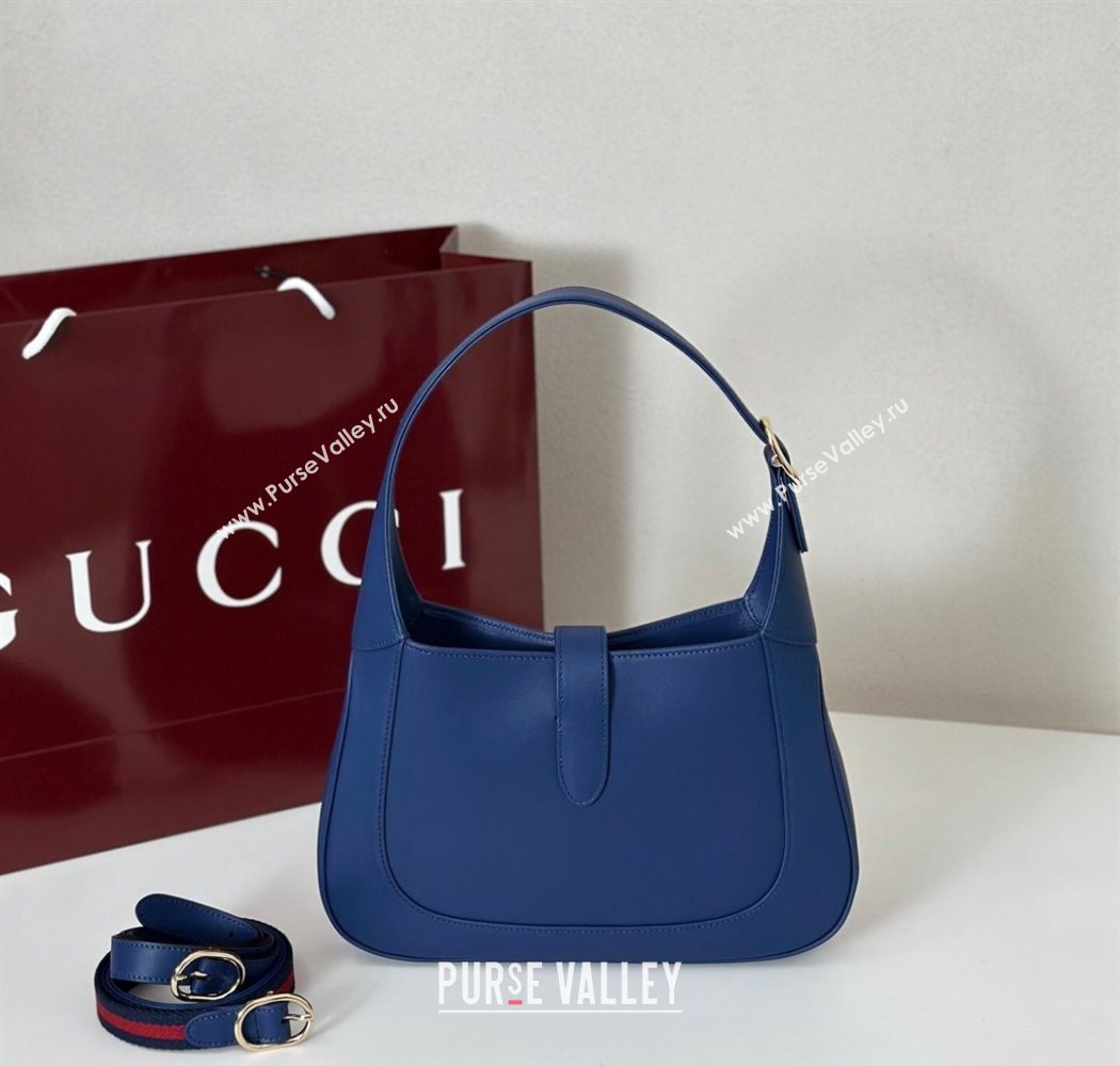 Gucci Jackie 1961 medium bag in Smooth Leather Dark Blue 2025 810232 (DLH-250701027)