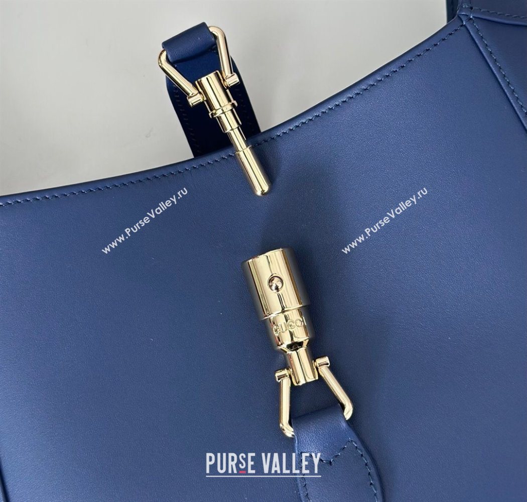 Gucci Jackie 1961 medium bag in Smooth Leather Dark Blue 2025 810232 (DLH-250701027)