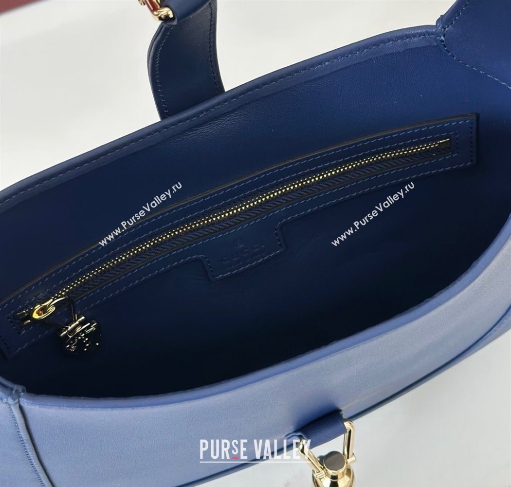 Gucci Jackie 1961 medium bag in Smooth Leather Dark Blue 2025 810232 (DLH-250701027)