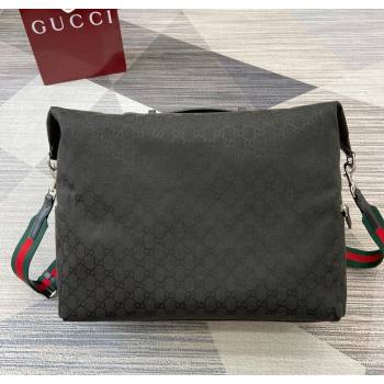 Gucci Mens GG canvas medium duffle bag Black 2025 821668 (DLH-250701035)