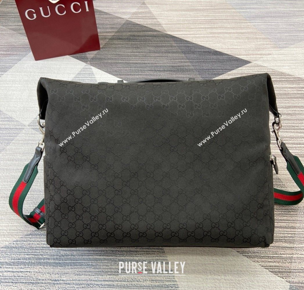 Gucci Mens GG canvas medium duffle bag Black 2025 821668 (DLH-250701035)