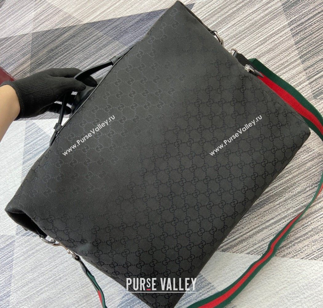 Gucci Mens GG canvas medium duffle bag Black 2025 821668 (DLH-250701035)