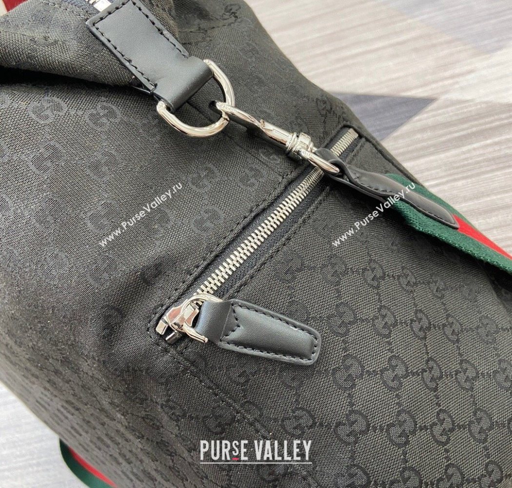 Gucci Mens GG canvas medium duffle bag Black 2025 821668 (DLH-250701035)