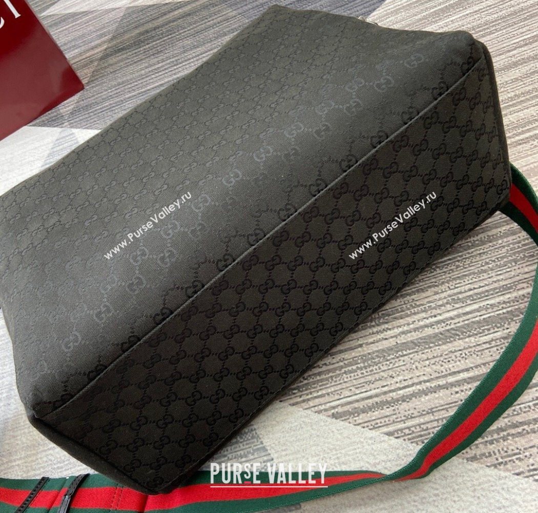 Gucci Mens GG canvas medium duffle bag Black 2025 821668 (DLH-250701035)