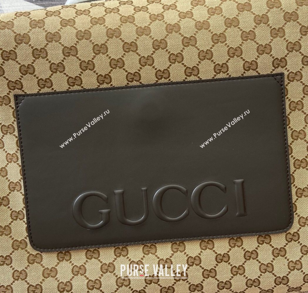 Gucci Mens GG canvas medium duffle bag Beige/Brown 2025 821668 (DLH-250701036)