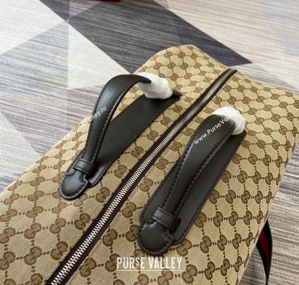 Gucci Mens GG canvas medium duffle bag Beige/Brown 2025 821668 (DLH-250701036)