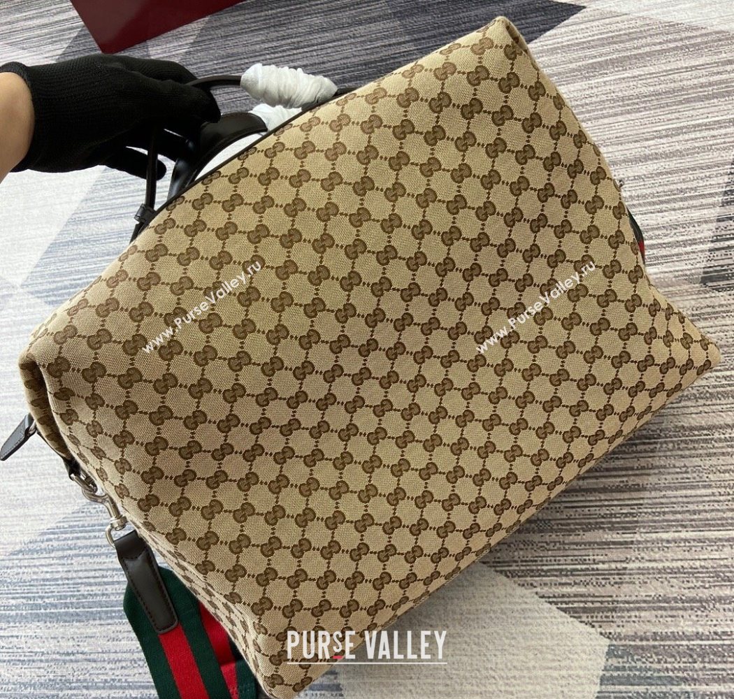 Gucci Mens GG canvas medium duffle bag Beige/Brown 2025 821668 (DLH-250701036)