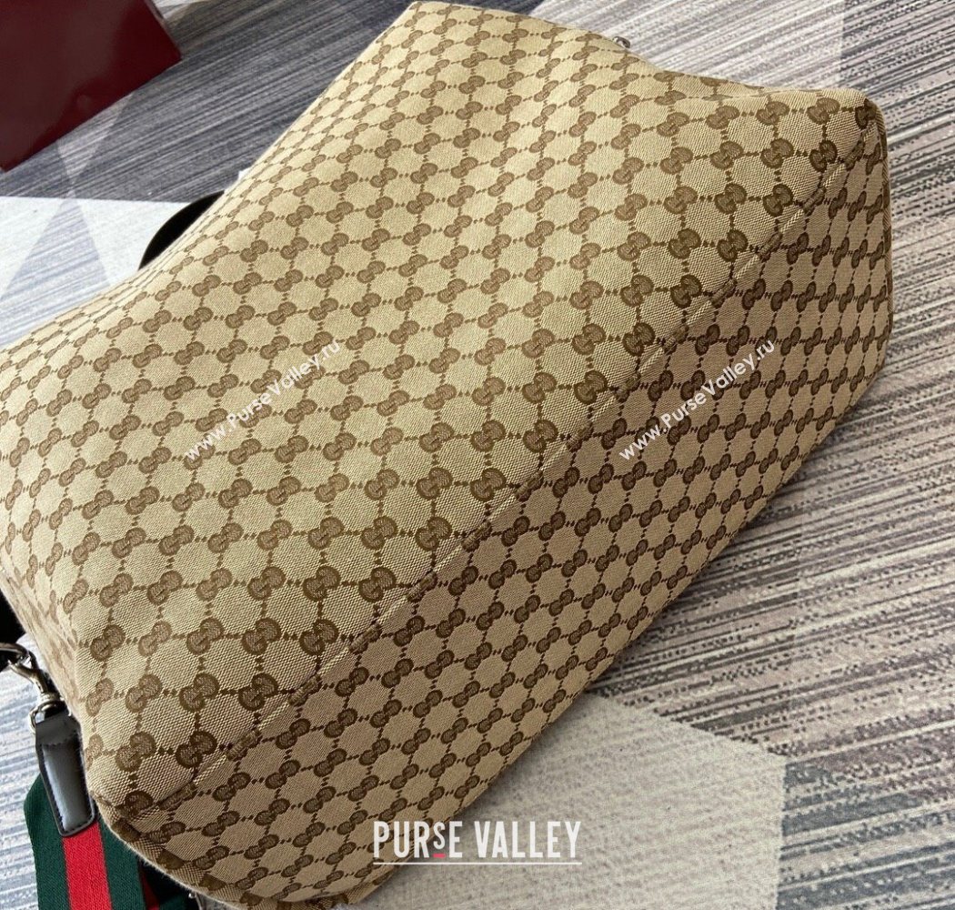 Gucci Mens GG canvas medium duffle bag Beige/Brown 2025 821668 (DLH-250701036)