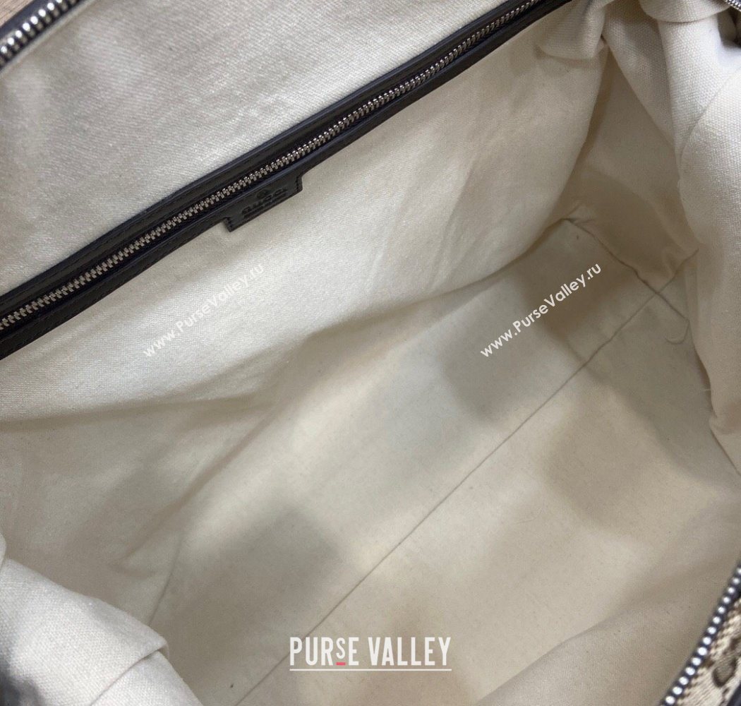 Gucci Mens GG canvas medium duffle bag Beige/Brown 2025 821668 (DLH-250701036)