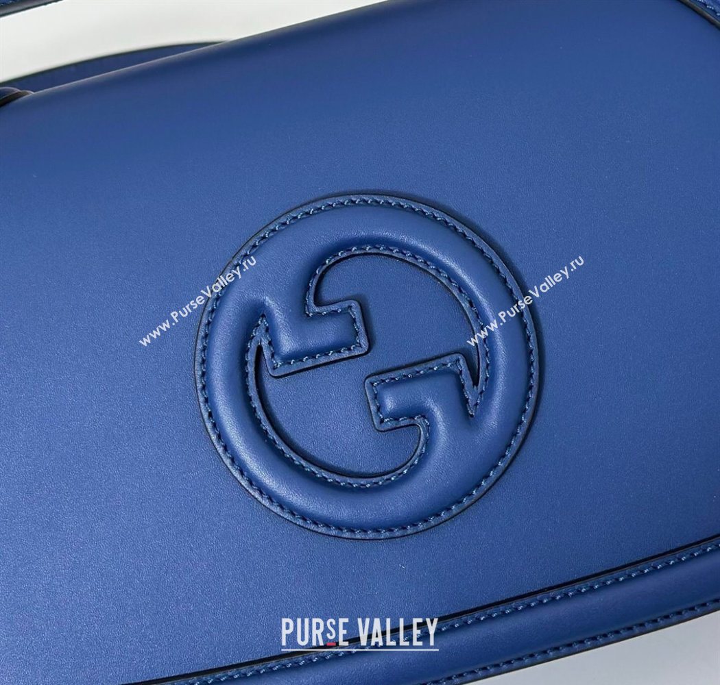 Gucci Blondie Leather Large Top Handle Bag 815716 Dark Blue 2025 (DLH-250701023)