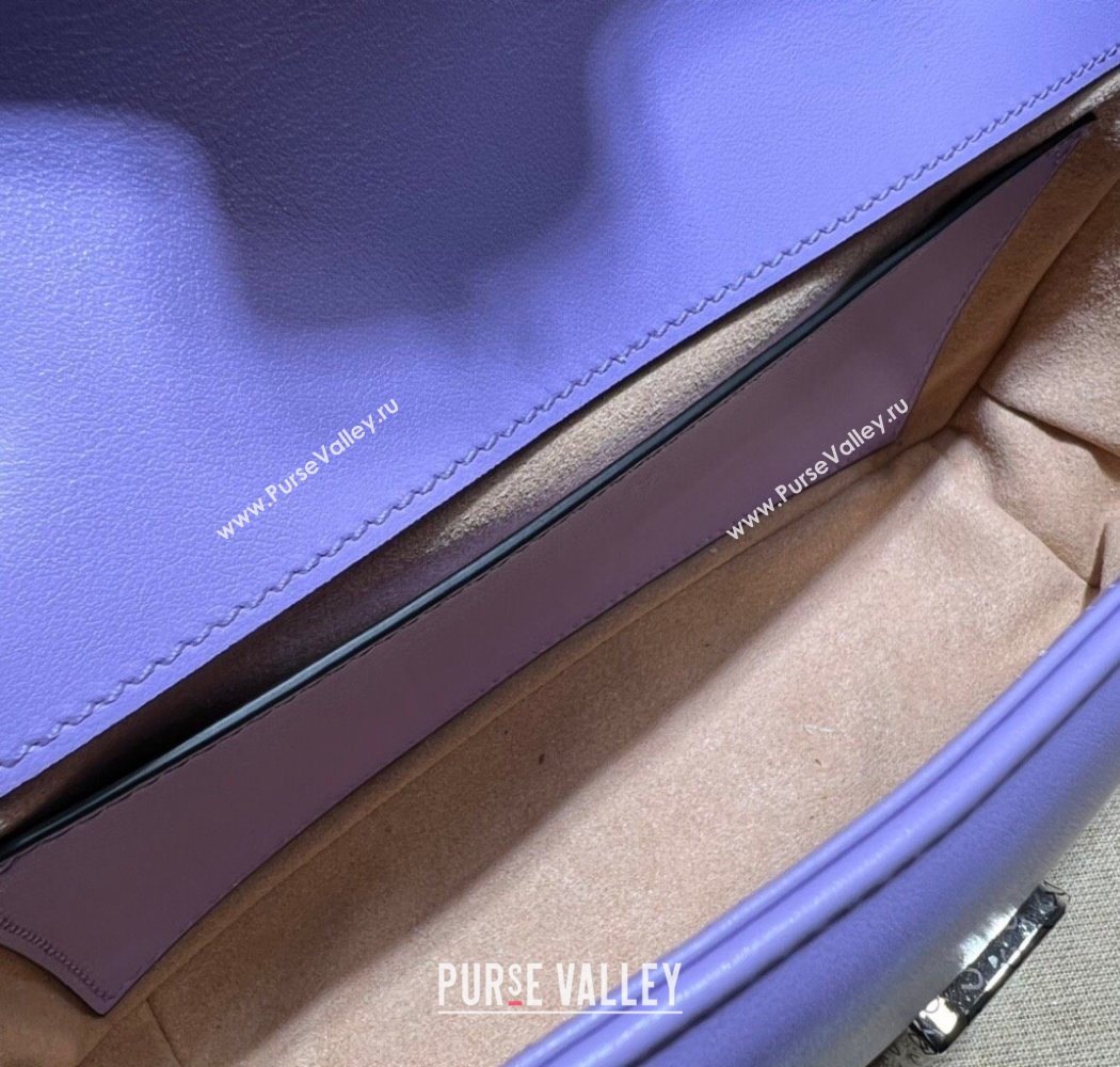 Gucci GG Marmont Matelasse Leather Mini Bag 446744 Light Purple 2025 (DLH-250630058)