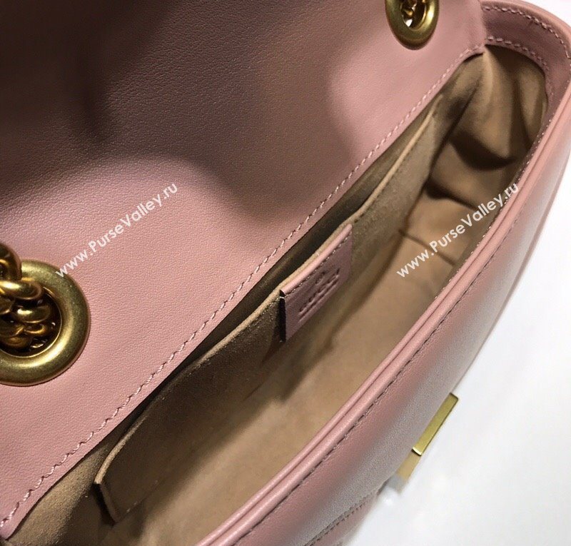 Gucci GG Marmont Matelasse Leather Mini Bag 446744 Nude Pink 2025 (DLH-250630060)