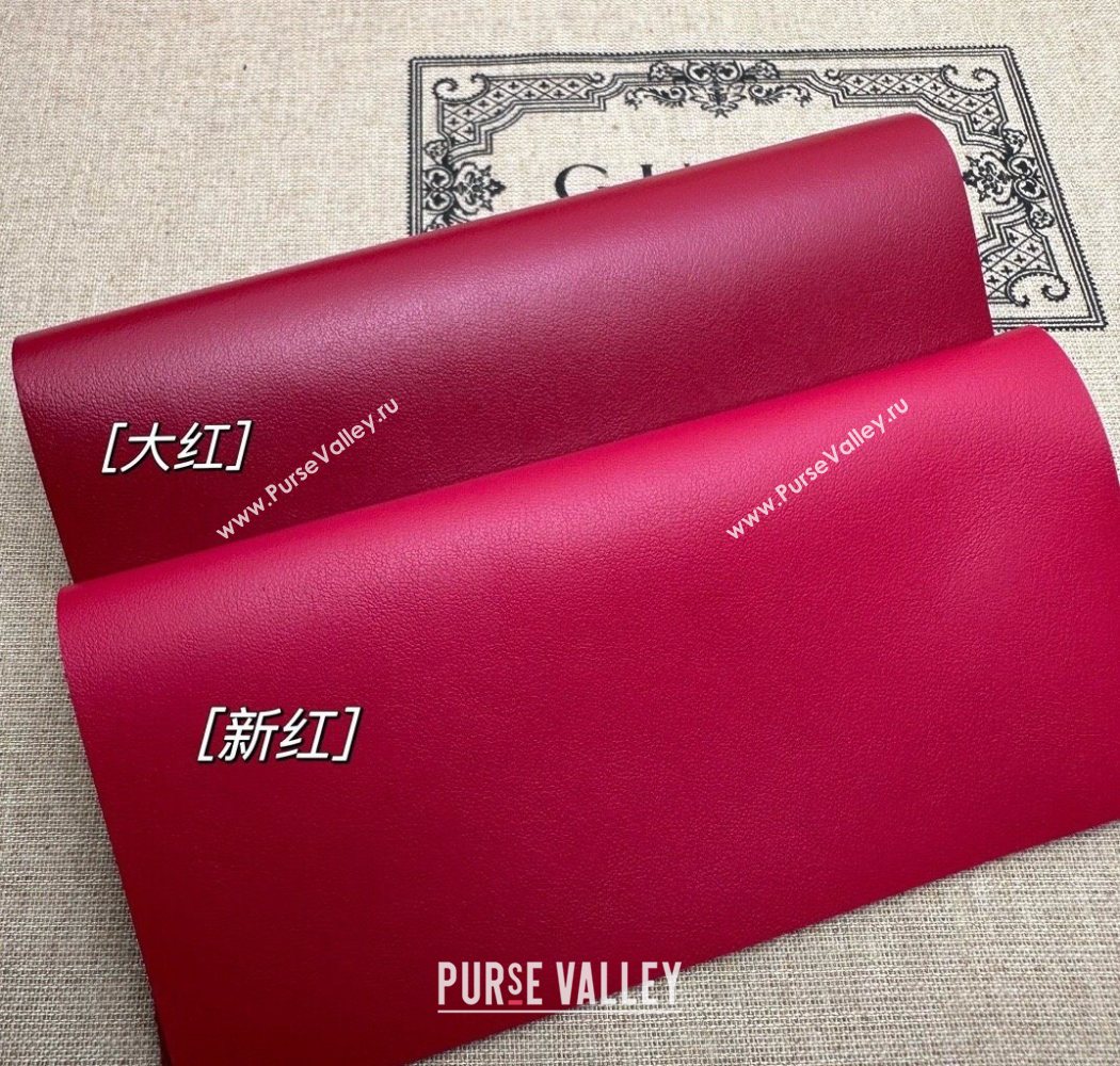 Gucci GG Marmont Matelasse Leather Mini Bag 446744 New Red 2025 (DLH-250630062)