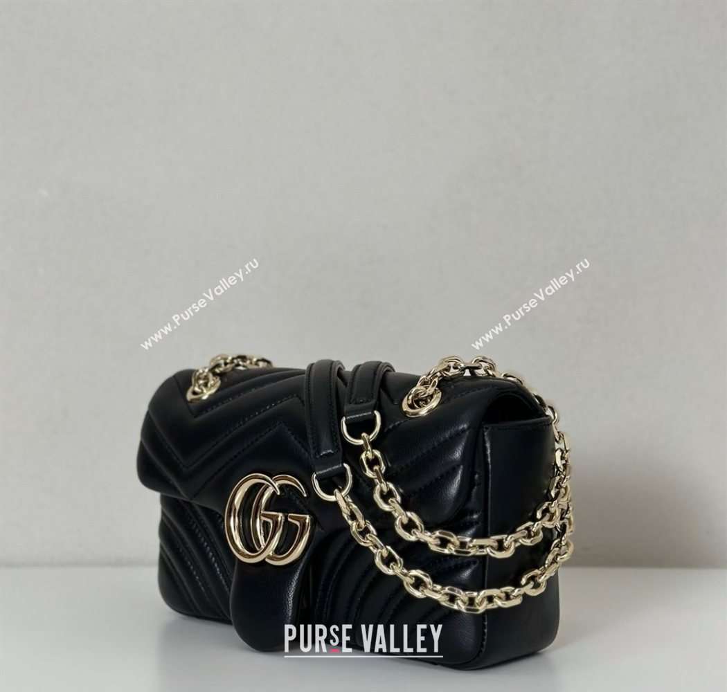 Gucci GG Marmont Small shoulder bag Black 2025 837280 (DLH-250630017)